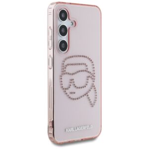 Dėklas Karl Lagerfeld Rhinestones K. Head Logo Samsung Galaxy S25 rožinės spalvos - Image 4