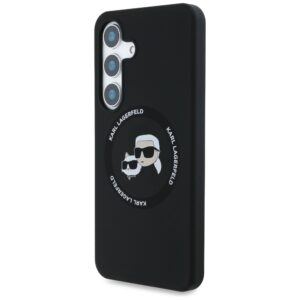 Dėklas Karl Lagerfeld Silicone Double Heads And Circle MagSafe Samsung Galaxy S25+ juodos spalvos - Image 2