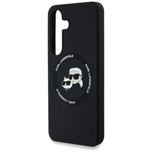 Dėklas Karl Lagerfeld Silicone Double Heads And Circle MagSafe Samsung Galaxy S25+ juodos spalvos - Image 6