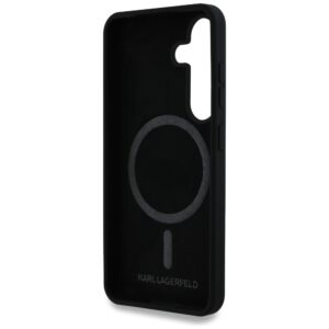 Dėklas Karl Lagerfeld Silicone Double Heads And Circle MagSafe Samsung Galaxy S25+ juodos spalvos - Image 7