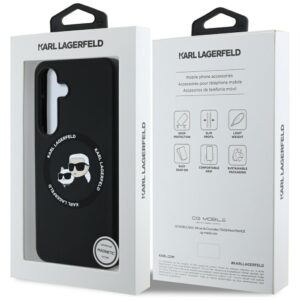 Dėklas Karl Lagerfeld Silicone Double Heads And Circle MagSafe Samsung Galaxy S25+ juodos spalvos - Image 8