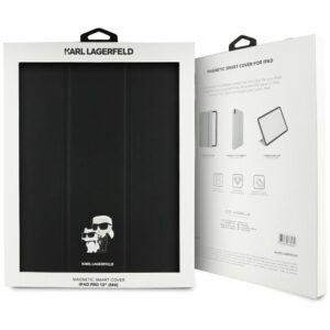 Karl Lagerfeld KLFC13PM24SAKCK Apple iPad Pro 13" 2024 Book Cover juodos spalvos Saffiano Magnetic Karl &Ch - Image 8