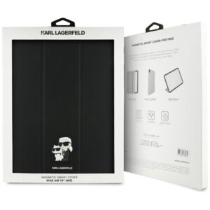 Karl Lagerfeld KLFC13RM24SAKCK Apple iPad Air 13" 2024 Book Cover juodos spalvos Saffiano Magnetic Karl &Choupette - Image 8
