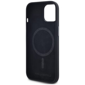 Dėklas Karl Lagerfeld Silicone Shadow Metal Initial MagSafe Apple iPhone 15 juodos spalvos - Image 7