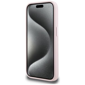 Dėklas Karl Lagerfeld Silicone Shadow Metal Initial MagSafe Apple iPhone 15 Pro Max rožinės spalvos - Image 5