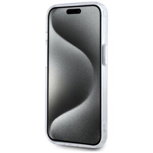 Dėklas Karl Lagerfeld IML Metal Karl Head MagSafe Apple iPhone 15 baltos spalvos - Image 5