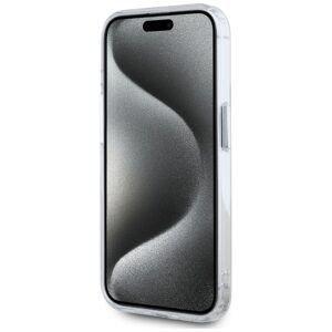 Dėklas Karl Lagerfeld IML Metal Karl Head MagSafe Apple iPhone 15 Pro Max baltos spalvos - Image 5