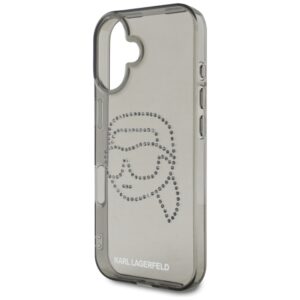 Dėklas Karl Lagerfeld IML Rhinestones Karl Head Apple iPhone 16 juodos spalvos - Image 6
