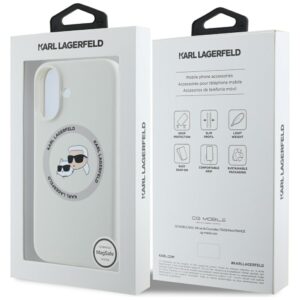 Dėklas Karl Lagerfeld Silicone Double Heads And Circle MagSafe Apple iPhone 16 beige - Image 8