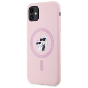 Dėklas Karl Lagerfeld Silicone Karl&Choupette MagSafe Apple iPhone 11 rožinės spalvos - Image 2