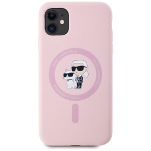 Dėklas Karl Lagerfeld Silicone Karl&Choupette MagSafe Apple iPhone 11 rožinės spalvos - Image 3