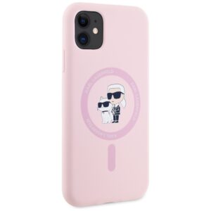 Dėklas Karl Lagerfeld Silicone Karl&Choupette MagSafe Apple iPhone 11 rožinės spalvos - Image 4