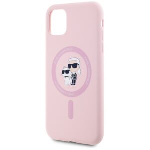 Dėklas Karl Lagerfeld Silicone Karl&Choupette MagSafe Apple iPhone 11 rožinės spalvos - Image 6