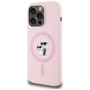 Dėklas Karl Lagerfeld Silicone Karl&Choupette MagSafe Apple iPhone 14 Pro Max rožinės spalvos - Image 2