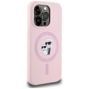Dėklas Karl Lagerfeld Silicone Karl&Choupette MagSafe Apple iPhone 14 Pro Max rožinės spalvos - Image 4