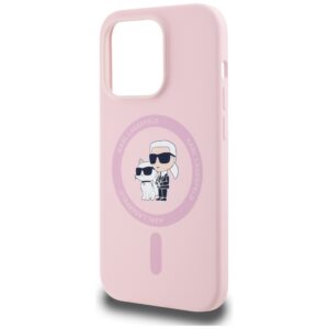 Dėklas Karl Lagerfeld Silicone Karl&Choupette MagSafe Apple iPhone 14 Pro Max rožinės spalvos - Image 6