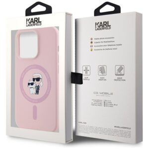 Dėklas Karl Lagerfeld Silicone Karl&Choupette MagSafe Apple iPhone 14 Pro Max rožinės spalvos - Image 8