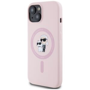 Dėklas Karl Lagerfeld Silicone Karl&Choupette MagSafe Apple iPhone 15 Plus rožinės spalvos - Image 2