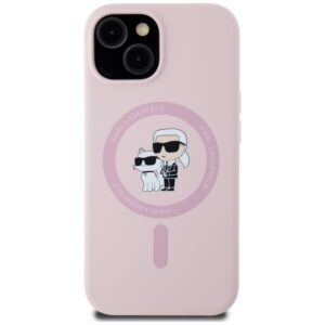Dėklas Karl Lagerfeld Silicone Karl&Choupette MagSafe Apple iPhone 15 Plus rožinės spalvos - Image 3