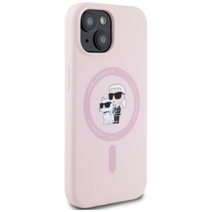 Dėklas Karl Lagerfeld Silicone Karl&Choupette MagSafe Apple iPhone 15 Plus rožinės spalvos - Image 4