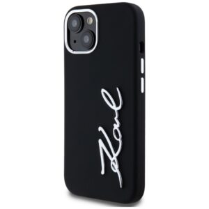 Dėklas Karl Lagerfeld Silicone Metal Script Logo Apple iPhone 15 juodos spalvos - Image 2
