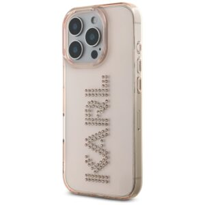 Dėklas Karl Lagerfeld IML Rhinestones Logo Apple iPhone 16 Pro Max rožinės spalvos - Image 2