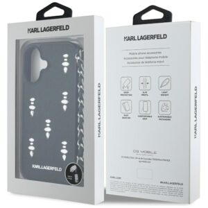 Dėklas Karl Lagerfeld Saffiano Crystals w/Chain Apple iPhone 16 juodos spalvos - Image 7