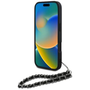 Dėklas Karl Lagerfeld Saffiano Crystals w/Chain Apple iPhone 16 Pro juodos spalvos - Image 4