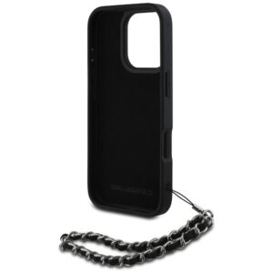 Dėklas Karl Lagerfeld Saffiano Crystals w/Chain Apple iPhone 16 Pro juodos spalvos - Image 6