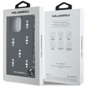 Dėklas Karl Lagerfeld Saffiano Crystals w/Chain Apple iPhone 16 Pro juodos spalvos - Image 7