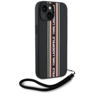 Dėklas Karl Lagerfeld Saffiano Athleisure Stripes Cord Apple iPhone 15 red - Image 3