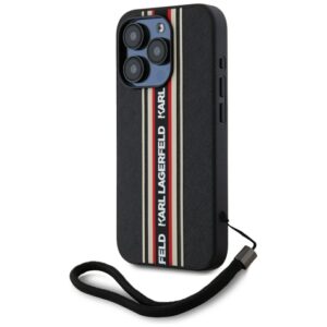 Dėklas Karl Lagerfeld Saffiano Athleisure Stripes Cord Apple iPhone 15 Pro red - Image 2