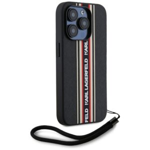 Dėklas Karl Lagerfeld Saffiano Athleisure Stripes Cord Apple iPhone 15 Pro red - Image 3