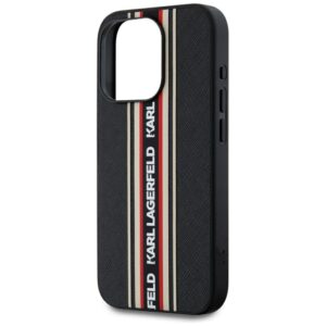 Dėklas Karl Lagerfeld Saffiano Athleisure Stripes Cord Apple iPhone 15 Pro red - Image 5