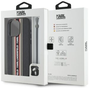 Dėklas Karl Lagerfeld Saffiano Athleisure Stripes Cord Apple iPhone 15 Pro red - Image 7
