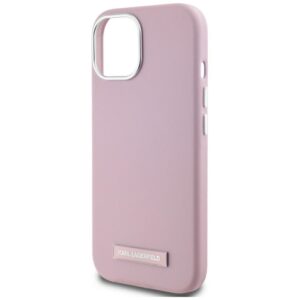 Dėklas Karl Lagerfeld FW Metal Plate MagSafe Apple iPhone 15 rožinės spalvos - Image 6