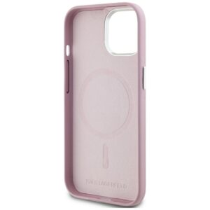 Dėklas Karl Lagerfeld FW Metal Plate MagSafe Apple iPhone 15 rožinės spalvos - Image 7