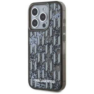 Dėklas Karl Lagerfeld Liquide Glitter Monogram Gradient Apple iPhone 15 Pro juodos spalvos - Image 2