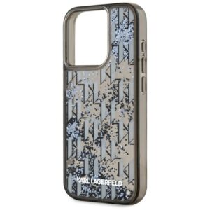 Dėklas Karl Lagerfeld Liquide Glitter Monogram Gradient Apple iPhone 15 Pro juodos spalvos - Image 6