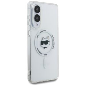 Dėklas Karl Lagerfeld Button Choupette Head Printed Logo MagSafe Samsung Galaxy S25 Edge baltos spalvos - Image 4