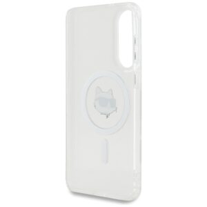 Dėklas Karl Lagerfeld Button Choupette Head Printed Logo MagSafe Samsung Galaxy S25 Edge baltos spalvos - Image 7