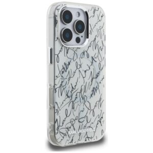 Dėklas Karl Lagerfeld IML Karl Script Pattern MagSafe Apple iPhone 16 Pro baltos spalvos - Image 4