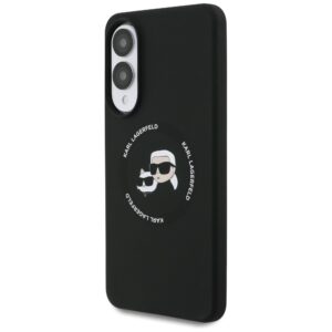 Dėklas Karl Lagerfeld Silicone Double Heads And Circle MagSafe Samsung Galaxy S25 Edge juodos spalvos - Image 2
