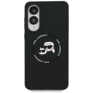 Dėklas Karl Lagerfeld Silicone Double Heads And Circle MagSafe Samsung Galaxy S25 Edge juodos spalvos - Image 3