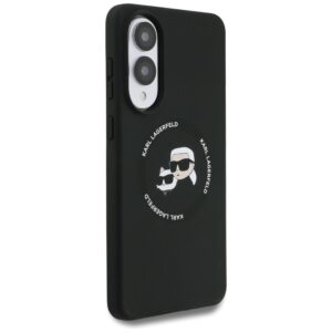 Dėklas Karl Lagerfeld Silicone Double Heads And Circle MagSafe Samsung Galaxy S25 Edge juodos spalvos - Image 4