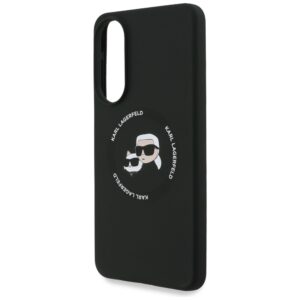 Dėklas Karl Lagerfeld Silicone Double Heads And Circle MagSafe Samsung Galaxy S25 Edge juodos spalvos - Image 6