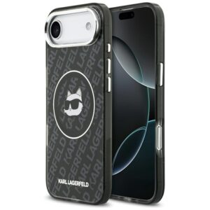 Karl Lagerfeld IML Choupette Head Logo MagSafe dėklas Apple iPhone Air juodos spalvos - Image 1