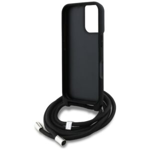 Dėklas Karl Lagerfeld Crossbody Grained Pattern & Logo MagSafe Apple iPhone 16 juodos spalvos - Image 6