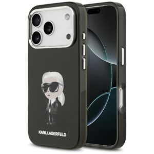 Karl Lagerfeld IML Aquarelle Karl & Logo MagSafe dėklas Apple iPhone 17 Pro juodos spalvos - Image 1