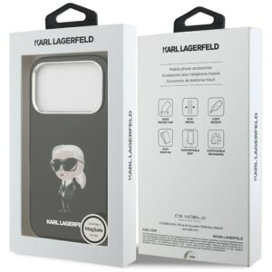 Karl Lagerfeld IML Aquarelle Karl & Logo MagSafe dėklas Apple iPhone 17 Pro juodos spalvos - Image 8